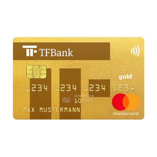 So beantragen Sie die TF Bank Mastercard Gold Kreditkarte online